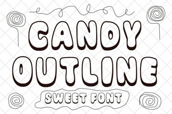 Candy Outline: A Playful Display Font for Creative Web Design