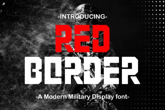 Red Border Stencil: A Bold Typeface for Modern Editors