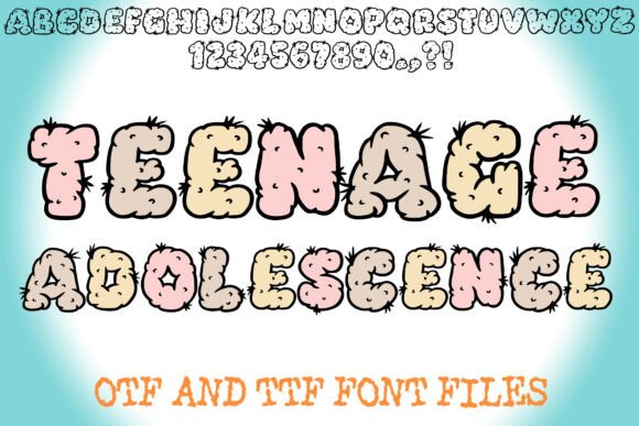 Teenage Adolescence: A Bold, Playful Display Font for Edgy Campaigns