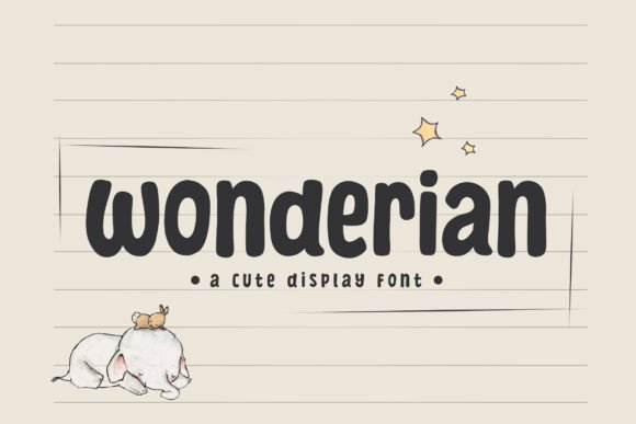 Wonderian: A Modern and Cute Display Font for Editorial Design