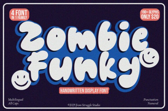 Zombie Funky: A Bold Display Font for Editorial Flair